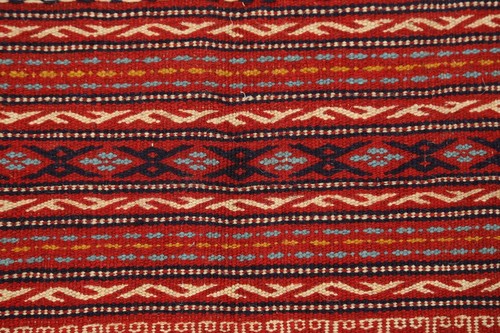 Traditional Tribal Striped Hand-woven Sumak Kilim Area Rug Oriental Carpet 3x5 - Picture 7 of 12