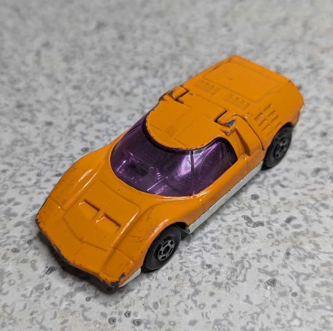 MATCHBOX SUPERFAST N°66 Mazda RX 500 orange blanc Base J-Box 1 #1493