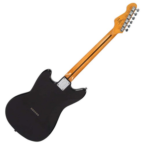 Guitarra Eléctrica Vintage Serie REVO 'Colt HH Twin Hardtail' ~ Boulevard Negra - Imagen 2 de 8