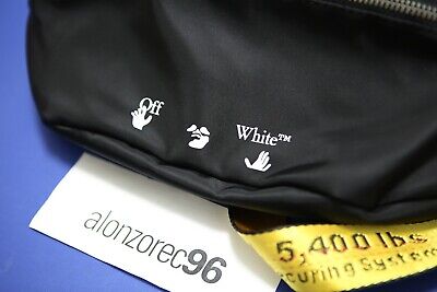Off White Industrial Strap Yellow Belt Black Fanny Pack Bag Off White Industrial Strap Yellow Belt Black Fanny Pack Bag