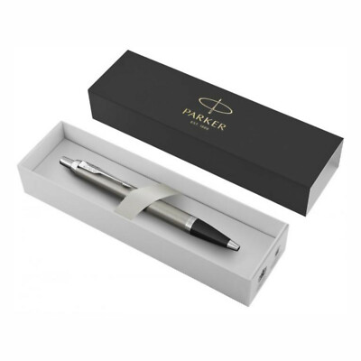 Parker IM Brushed Metal GT Rollerball Pen in Parker Prestige Gift Box Black Inside in Parker Parker IM Brushed Metal GT Rollerball Pen in Parker Prestige Gift Box Black Inside in Parker