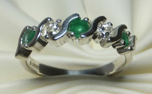 Anelli di lusso verde in argento sterling topazio