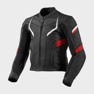Handmade Genuine Leather Jacket Black Racer Bike Motorbike Zipper Blazer For Men
