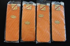 4 PAIRS OF ELEGANTE DEADSTOCK 1960'S ORANGE KNEE-HI NYLON STOCKINGS SIZE 10-11