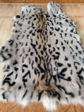 1pcs Genuine Rabbit Fur Pelt Skin Leopard Animal Print Leather Hide Craft Soft