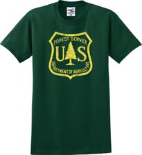 Vintage US Forest Service Crest Distressed Unisex T-Shirt (S-5X)