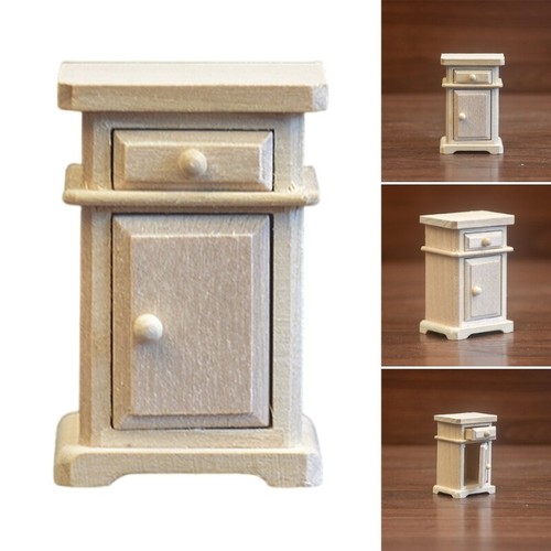 Bedside Table 12 Realistic Model Cabinet Decorative Pretend Play - Picture 2 of 8