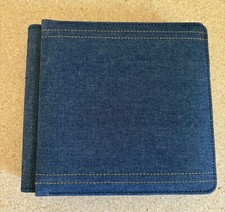 Creative Memories 7 x 7 Scrapbook Album Blue Denim Jeans w/ 13 Sheets Brag Book