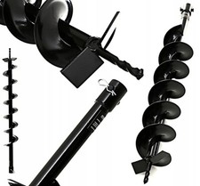 Erdbohrer Erdlochbohrer Ersatzbohrer Pfahlbohrer Erdbohrgerät 300mm x 800mm 30cm