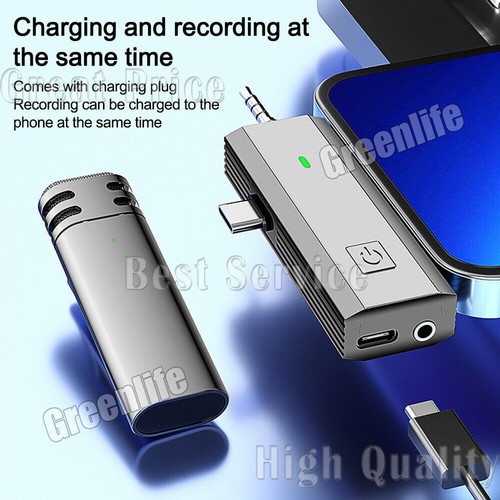 Wireless Lavalier Microphone Noise Reduction Audio Video Recording Mic 3 in 1 - Picture 3 of 18