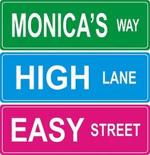 Custom Street Sign - 4x12 inches