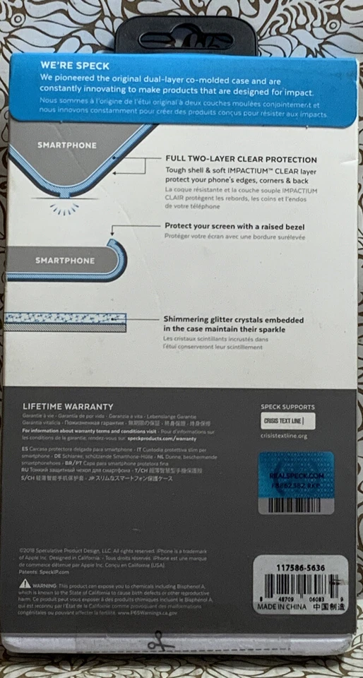 📀 Funda Speck Presidio Transparente + Brillo - iPhone 6S / 7 / 8 PLUS (NUEVO) Foto 2 de 2