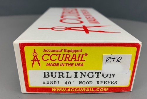 HO Accurail 40’ Wood Reefer Burlington #75254 RTR w/Mtl Wls HO4389 - Picture 2 of 5