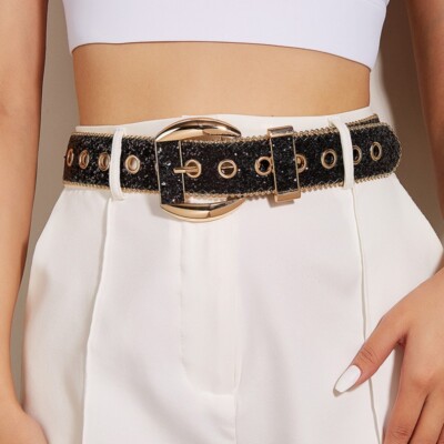 1.5 Inch Western Rhinestone Belt with Buckle Rhinestone Western Belt for Men Women Cowgirl Cowboy Leather  main image 4