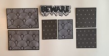  2533 BEWARE HALLOWEEN SKULLS PREMADE SCRAPBOOK PAGE TITLE  MAT SET - TONYA