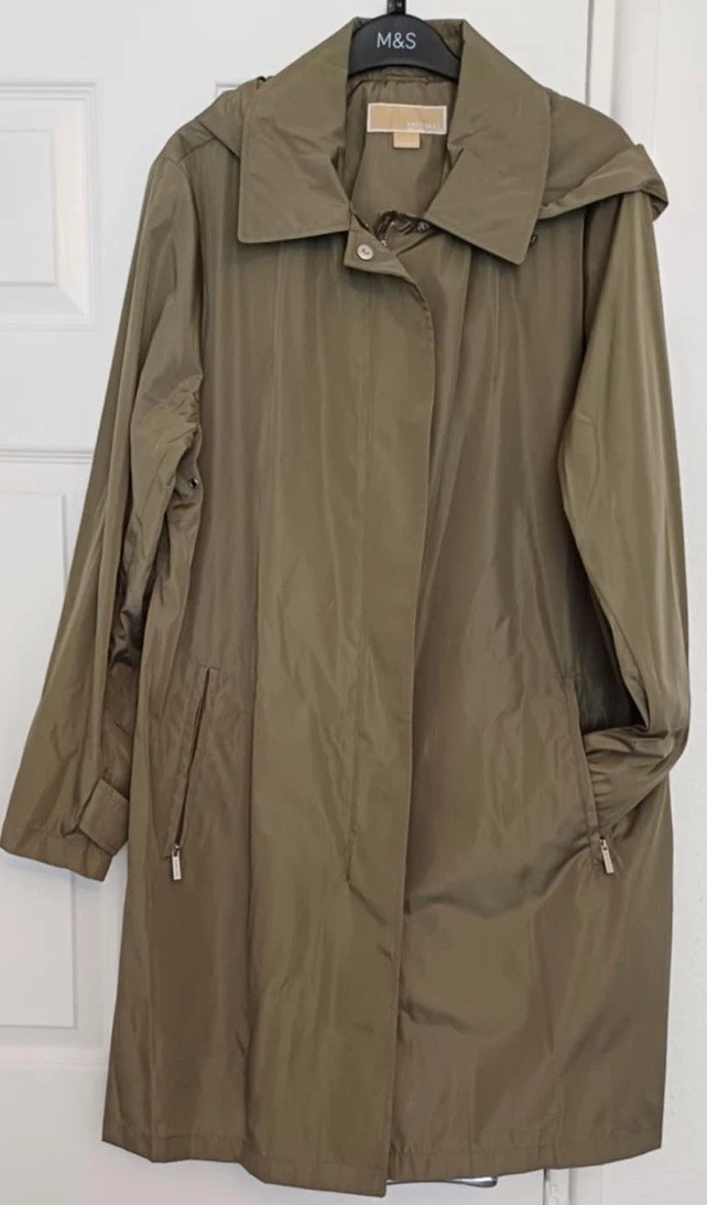 Michael Kors Giacca Leggera Staccabile con Cappuccio Impermeabile Taglia M
