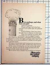 Vintage Monsanto Landgard System Enviro-Chem Waste Management Print Ad