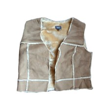 MEXX Damen Winter Weste Fake fur Fellweste Pelzweste 40 Beige 