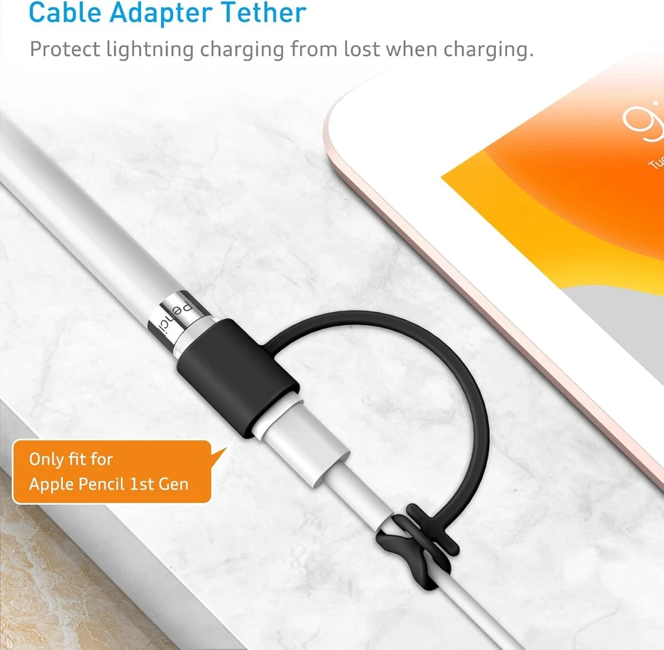 [2-Piece] for Apple Pencil 1st Gen Silicone Grip Holder Protective Skin Sleeve - Image 4 of 4