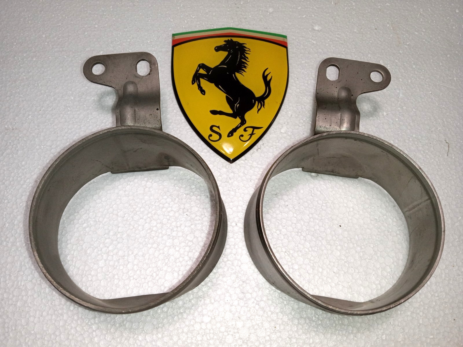 Ferrari 355 Front Brake Caliper Air Duct Cooling Hose Brackets_163591_163592
