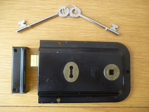 Vintage Union Door Rim Lock With Keys new old stock | eBay UK