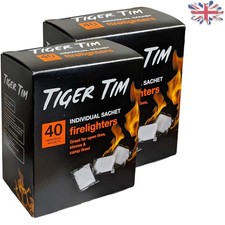 Eco-Friendly 80 Sachet Firelighters - Odourless Fire Starter for Grills & Stoves 0.30 per lighter