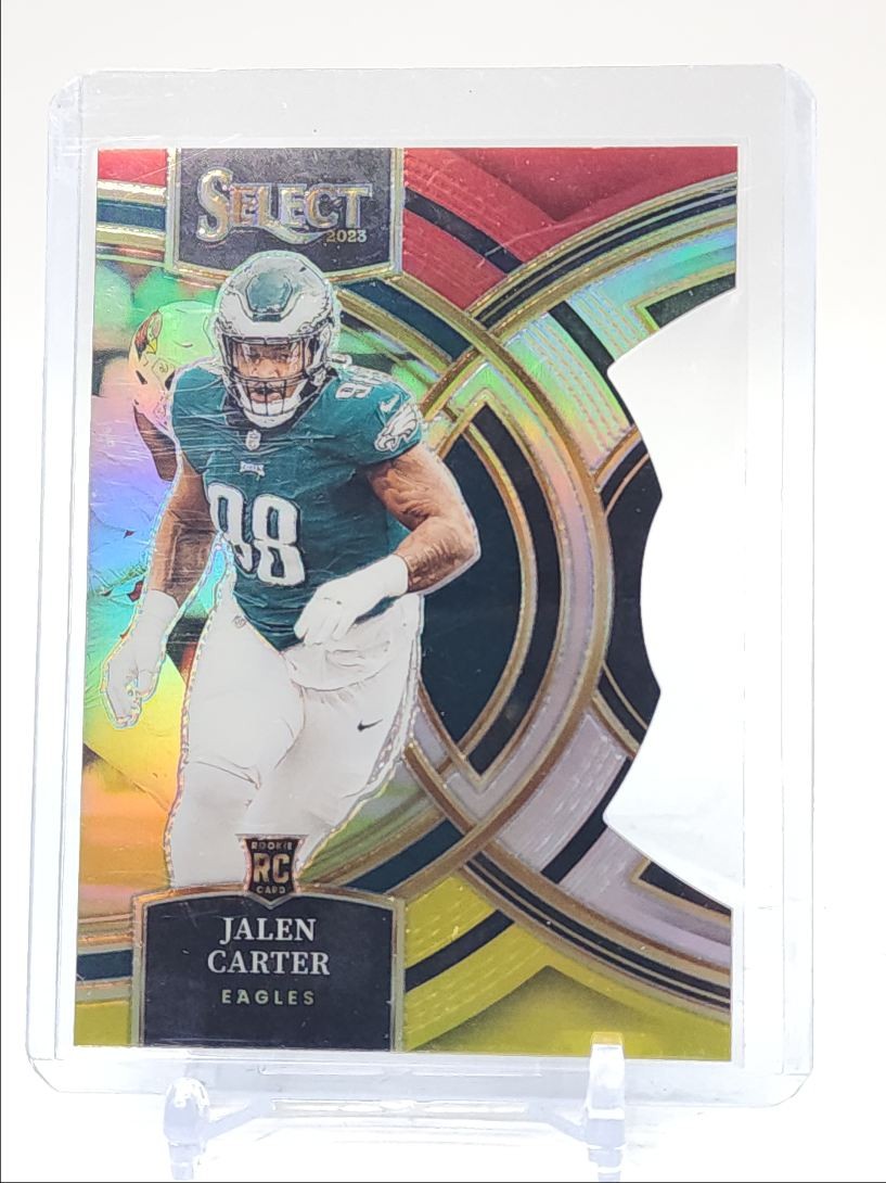 JALEN CARTER 2023 SELECT PREMIER LEVEL ROOKIE RED YELLOW DIE CUT RC Q4689