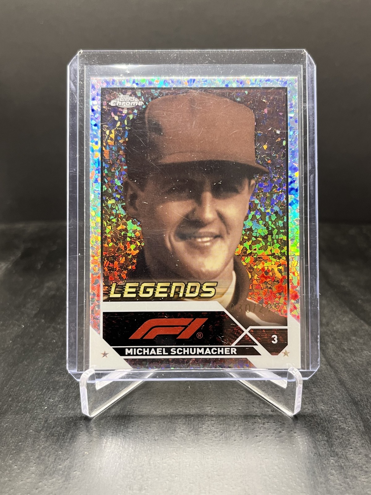2023 Topps Chrome F1 Michael Schumacher Legends Mini Diamonds 030/299 #199