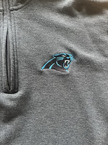 Carolina Panthers Vineyard Vines Quarter Zip Pullover Sz Small Gray Pima Cotton - Picture 7 of 7