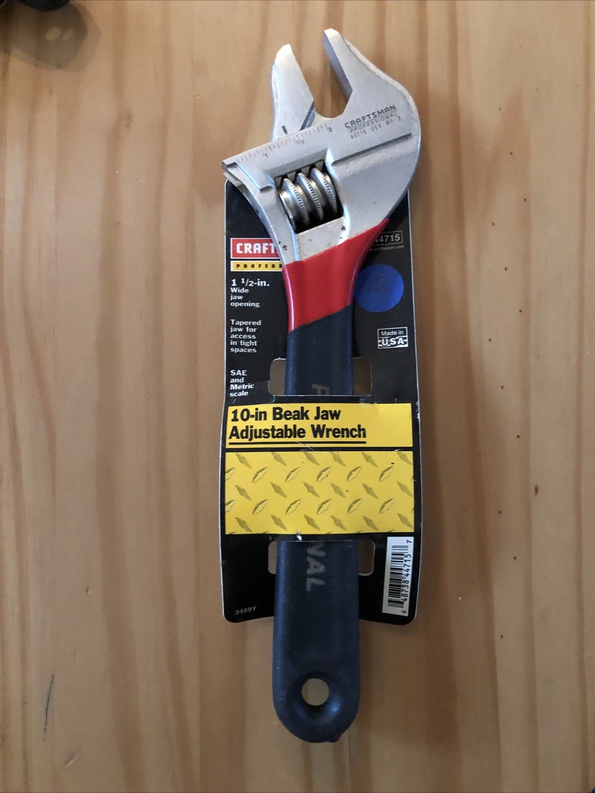 Vintage Sears Craftsman 10”Beak Jaw adjustable wrench 44715 COLLECTABLE RARE USA