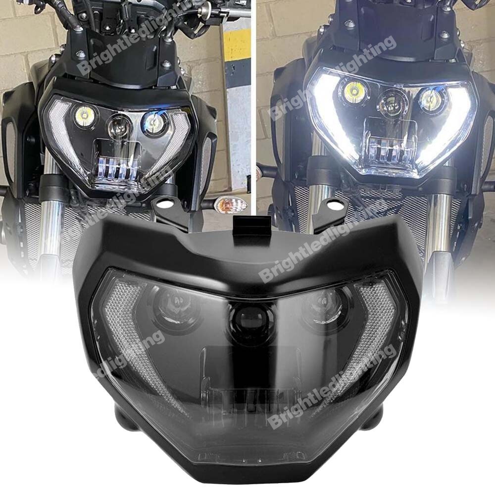 LED Headlight Assembly Headlamp DRL Plug and Play for Yamaha FZ07