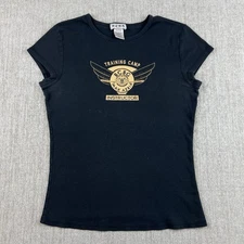 Y2K BCBG Paris MAX AZRIA Top Graphic Tee Women’s Sz Medium Training Camp Shirt