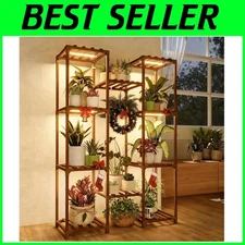 Versatile Plant Shelf with Hanging Option and Grow Light