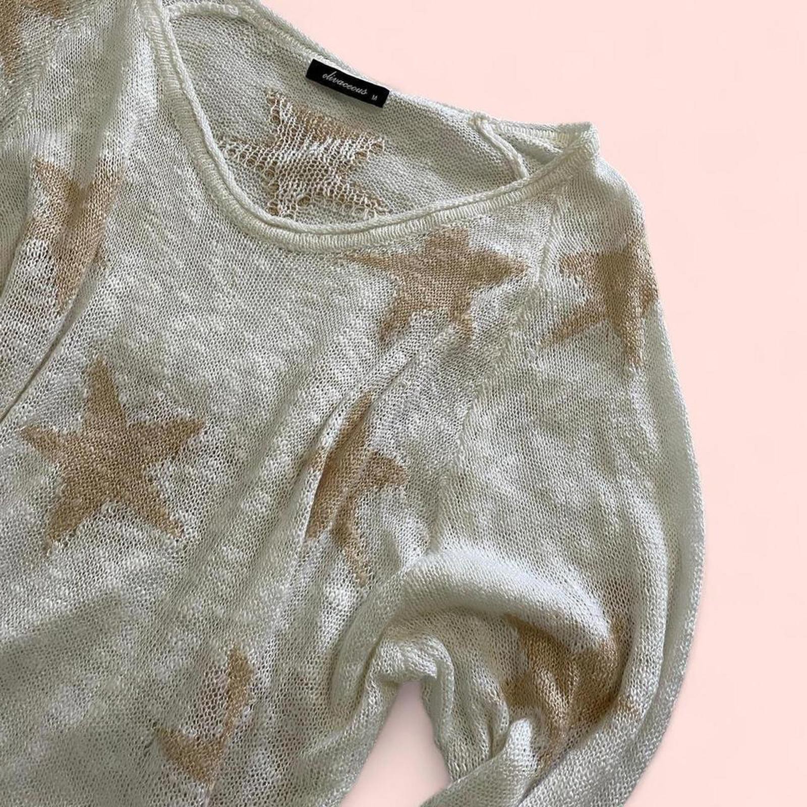 Cute Star patterned knit sweater - image 5