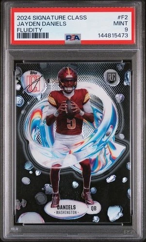 2024 TOPPS SIGNATURE CLASS FLUIDITY #F2 JAYDEN DANIELS PSA 9