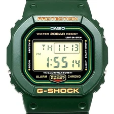 G-SHOCK DW-5600RB-3 Reprint Green Speed Initial Watch New No Customs Fees US
