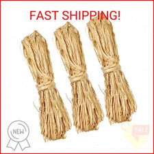 Natural Raffia Paper Ribbon, 3 x40g Paper Raffia Ribbon Perfect for Florist Bouq