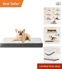 30''x20'' Plush Orthopedic Dog Bed with Washable Cover for Medium to Large Dogs