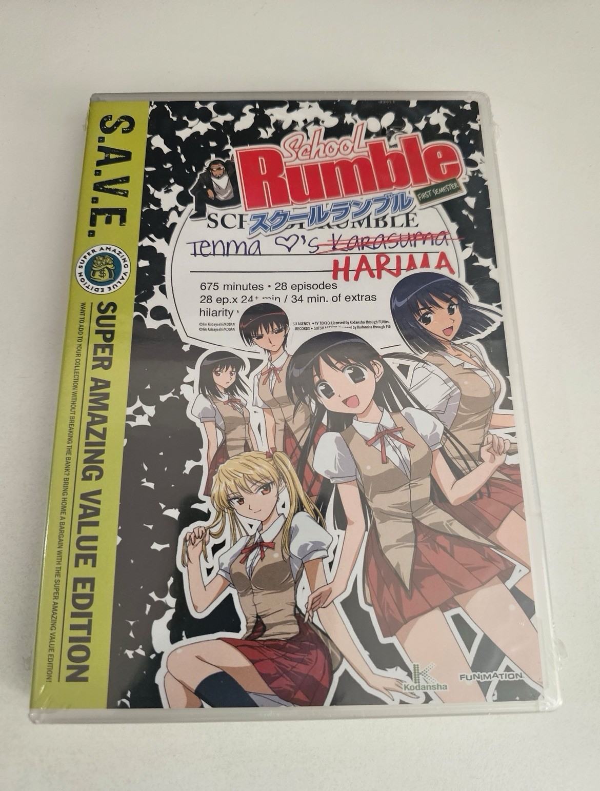 School Rumble First Semester Season 1 One S.A.V.E DVD Funimation Rare OOP NEW US