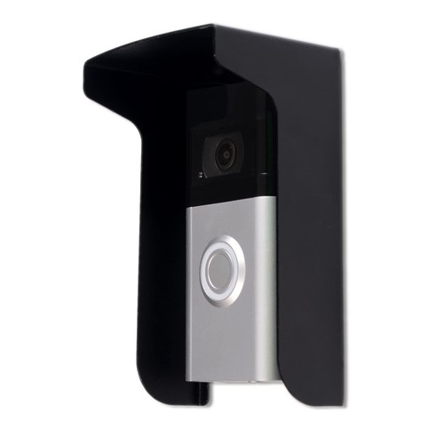 Doorbell Rain Cover Ring Doorbell Anti-Glare Cover, Steel Doorbell Weather-Bl...