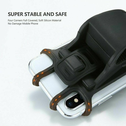 Bike Motorcycle MTB Bicycle Handlebar Silicone Mount Holder for Cell Phone GPS - Afbeelding 6 van 12