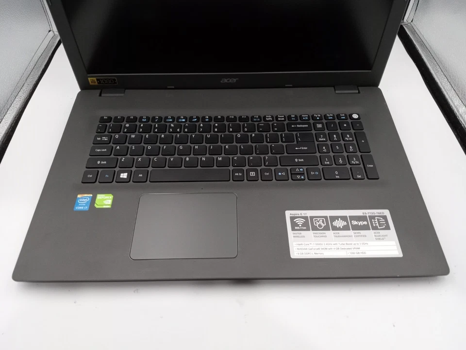 Acer Aspire E5-772G 17" Laptop Intel Core i7-5500U 8GB RAM - BAD TOUCHPAD -RR - Image 2 of 4