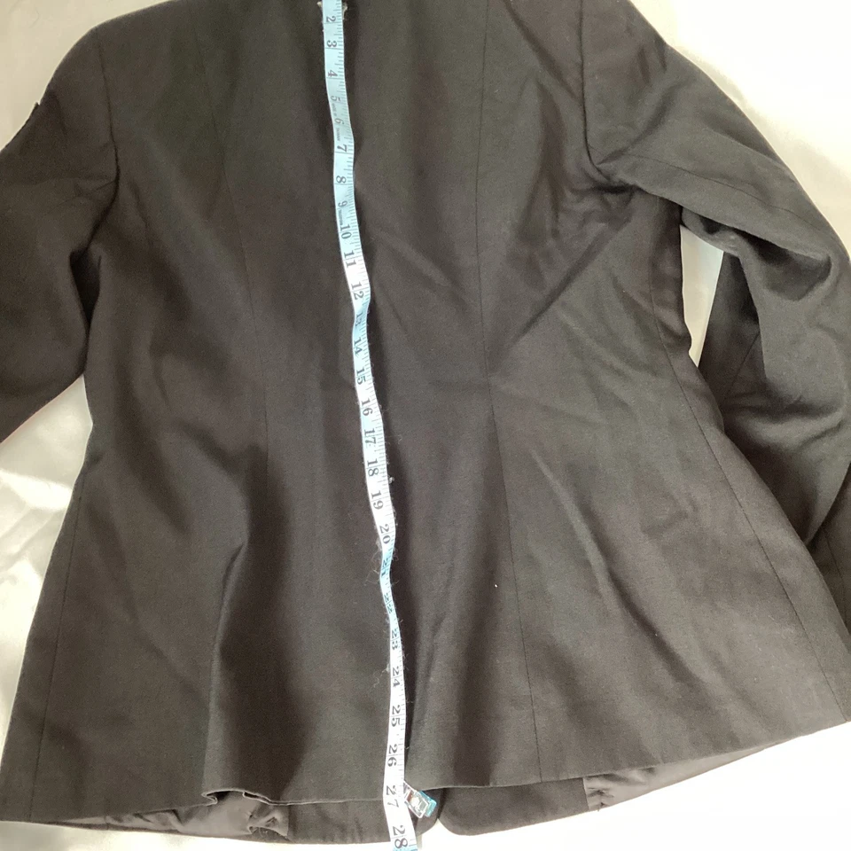 US Navy Army Women's Jacket Military Uniform Blazer W/Patches Black Size 16MT - Image 3 of 4