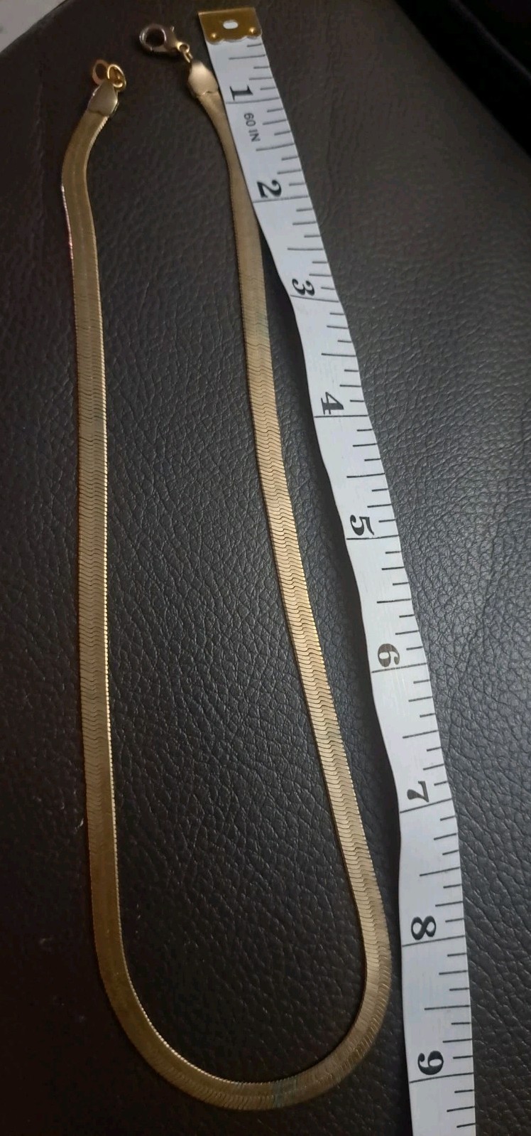 Solid 925 Sterling Silver Herringbone Chain Neckl… - image 1