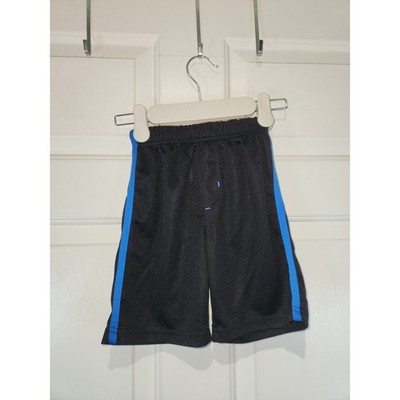 Boy's Sz 6 Marvel Black Athletic Shorts Blue Trim