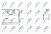 Nty Gelenksatz, Antriebswelle NPW-PL-040 FüR Opel