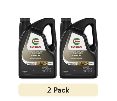 Castrol EDGE Euro 5W-40 A3/B4 Full Synthetic Motor Oil 5Qt 2 Pack
