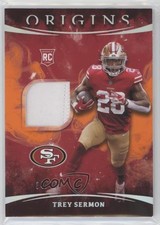 2021 Panini Origins Rookie Patch Orange /75 Trey Sermon #RP-TS Patch 3q6