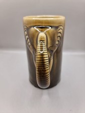 Vintage Stoneware Thai Celadon Elephant Coffee Mug Handled Stein. Beautiful Item