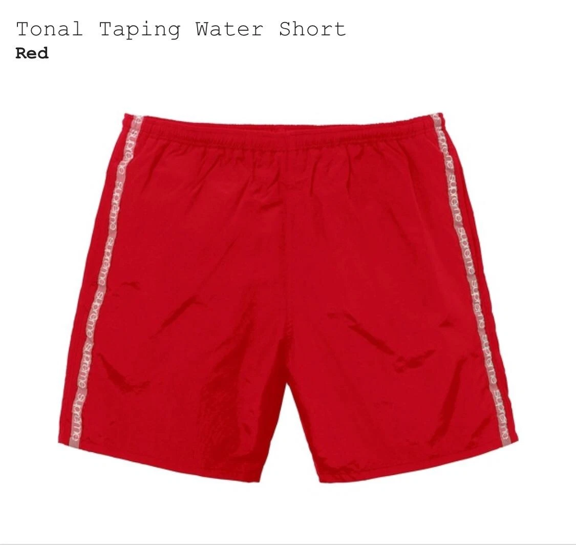 Short d'eau collante tonale rouge rouge moyen taille M Supreme 18SS